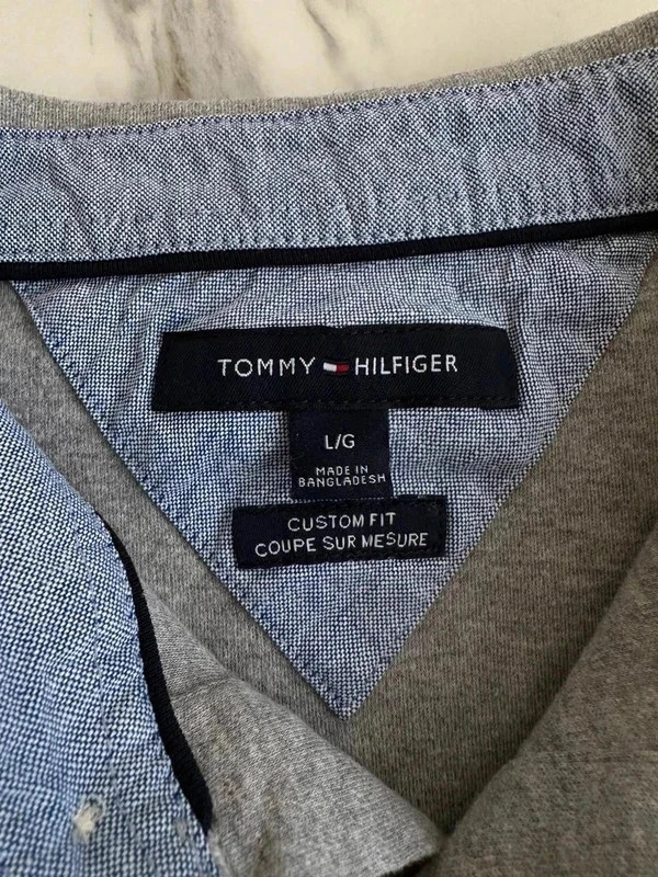 Authentique polo homme👕 Tommy Hilfiger gris taille L – Tommy Hilfiger – taille L 3