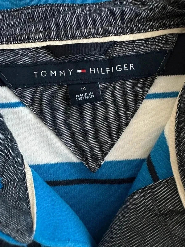 Authentique Polo homme 👕 Tommy Hilfiger à rayures taille M – Tommy Hilfiger – taille M 3