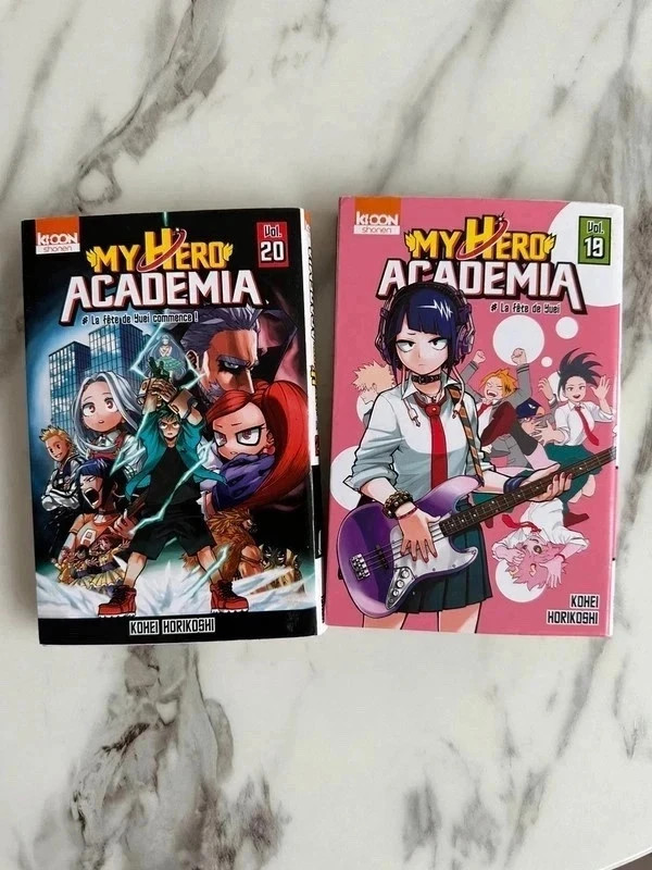 Lot 2 Manga My Hero Academia vol 19 et 20 Kohei Horikoshi en très bon état