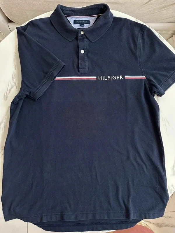 Authentique polo homme 👕 Tommy Hilfiger bleu marine taille L – Tommy Hilfiger – taille L 2