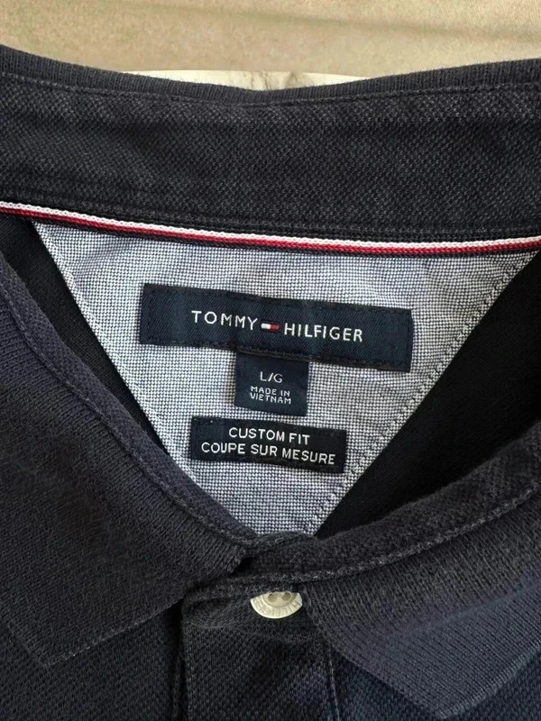 Authentique polo homme 👕 Tommy Hilfiger bleu marine taille L – Tommy Hilfiger – taille L 4