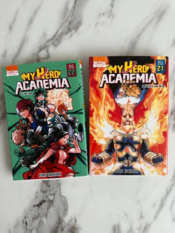 Lot 2 Manga My Hero Academia Vol 21 et 22 Kohei Horikoshi en très bon