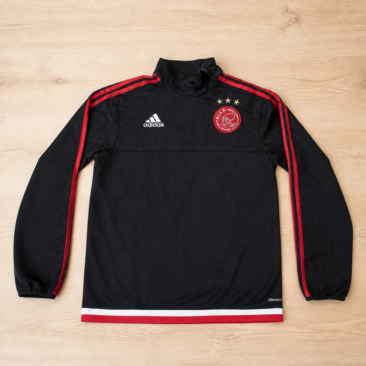 Sweat training Adidas Ajax Amsterdam noir/rouge – Climacool – Taille M