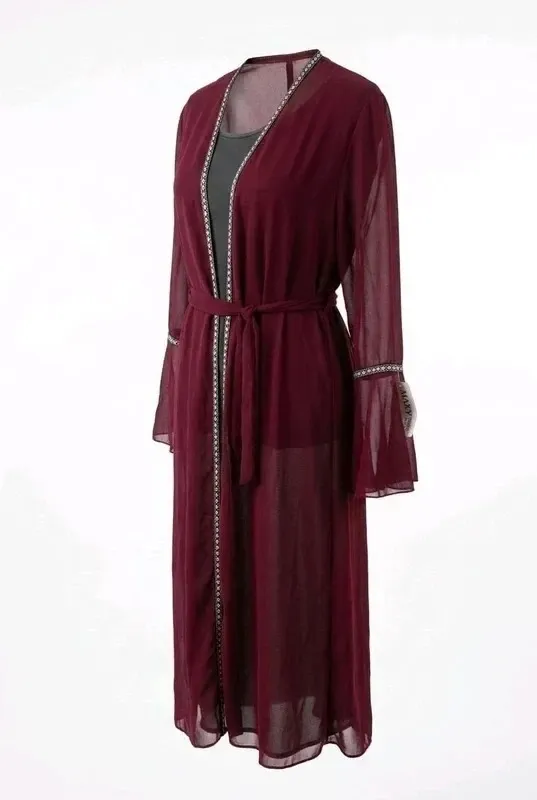 Kimono burdeos talla unica 2