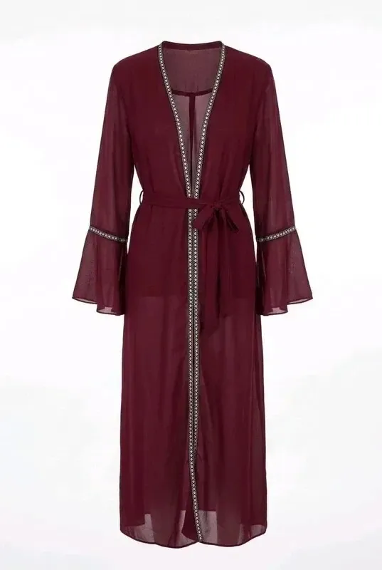 Kimono burdeos talla unica