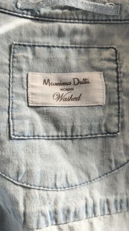 Blusa de denim azul claro manga larga 3