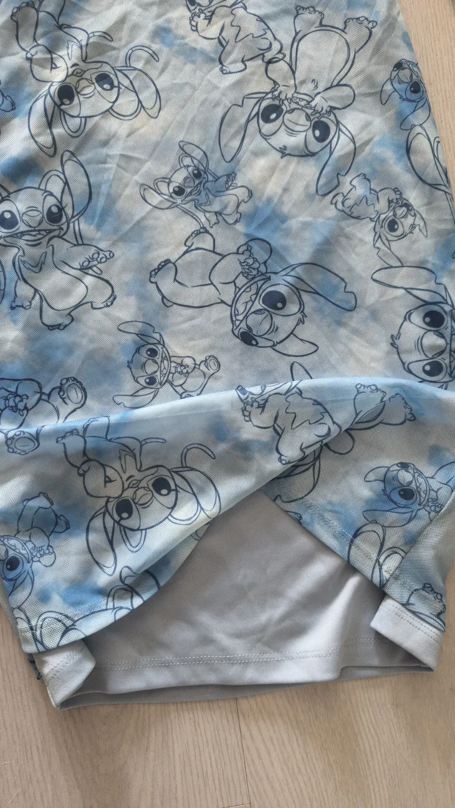 Vestido largo tie-dye azul con estampado 4