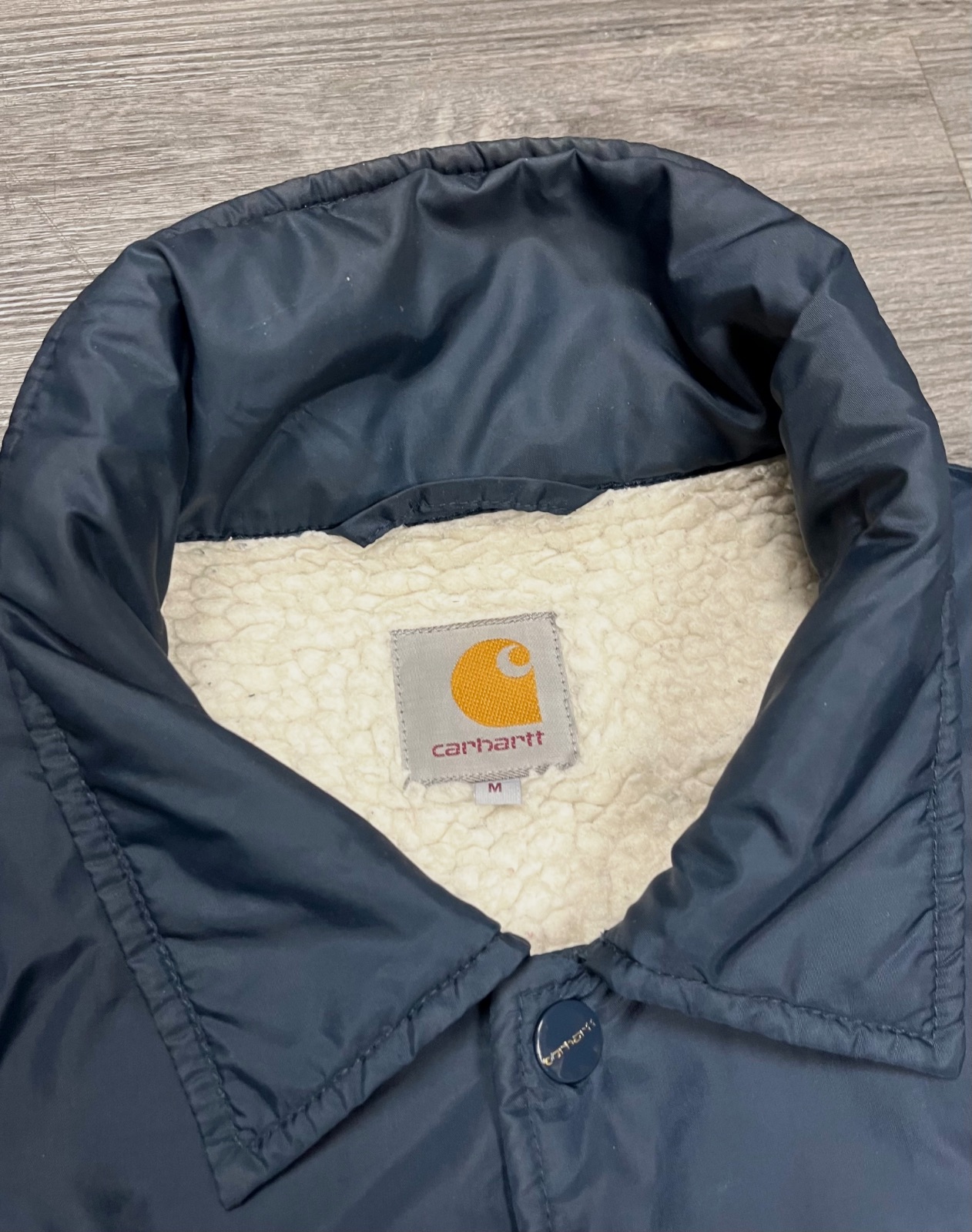 Veste Carhartt WIP Coach Jacket doublée moumoute / sherpa - Bleue Marine - M - – Carhartt – taille M 8