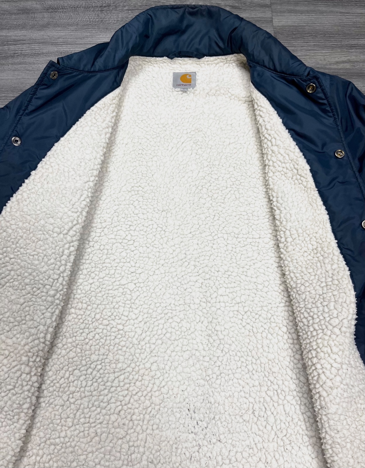 Veste Carhartt WIP Coach Jacket doublée moumoute / sherpa - Bleue Marine - M - – Carhartt – taille M 7