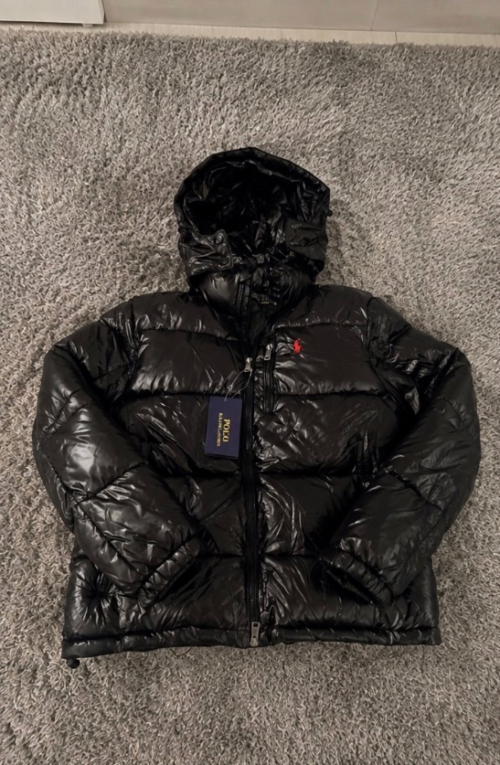 Doudoune à capuche noire Polo Ralph Lauren