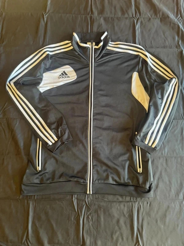 Adidas Track Jacket Retro 3 Stripes Negra/Blanca XL 2013 – adidas – taille XL