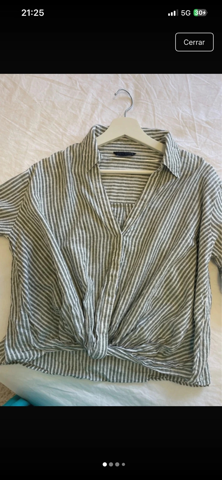 Blusa Zara talla S verde y blanco – Zara – taille S / 36 / 8 2