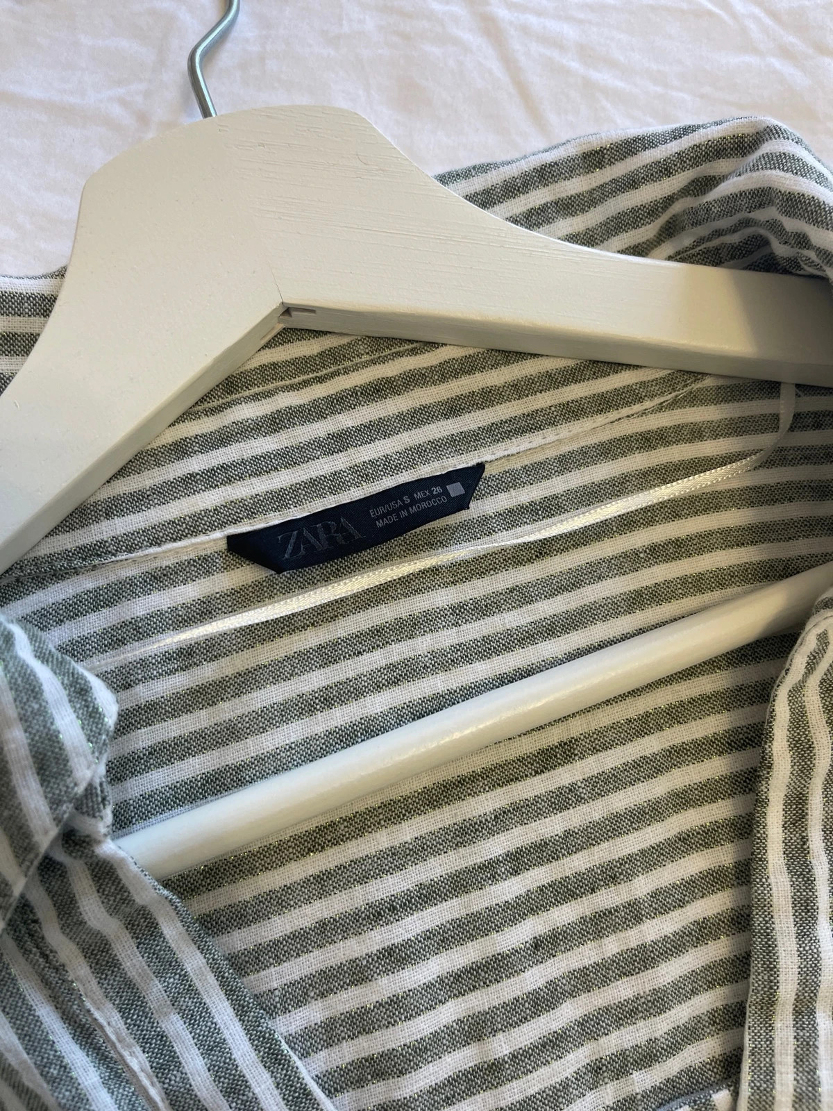Blusa Zara de rayas blanco y verde – Zara – taille S / 36 / 8 3