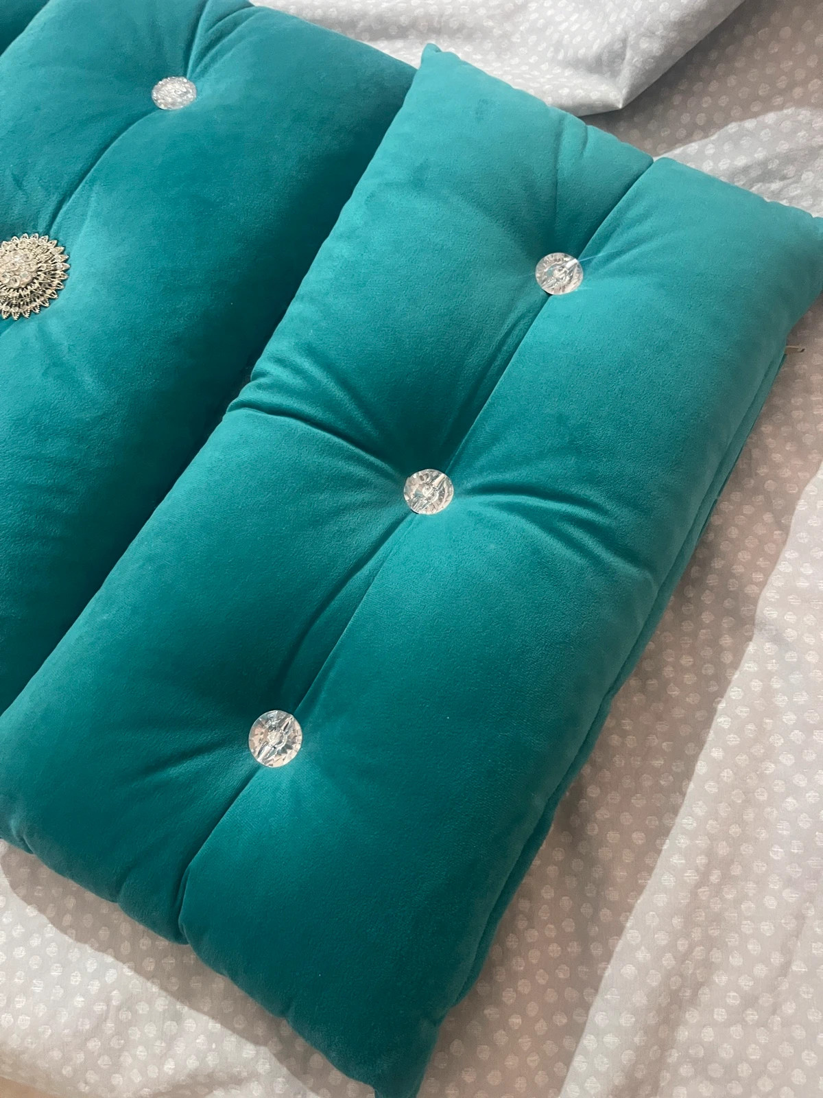 3 lujosas almohadas decorativas de color turquesa – taille Autre 2