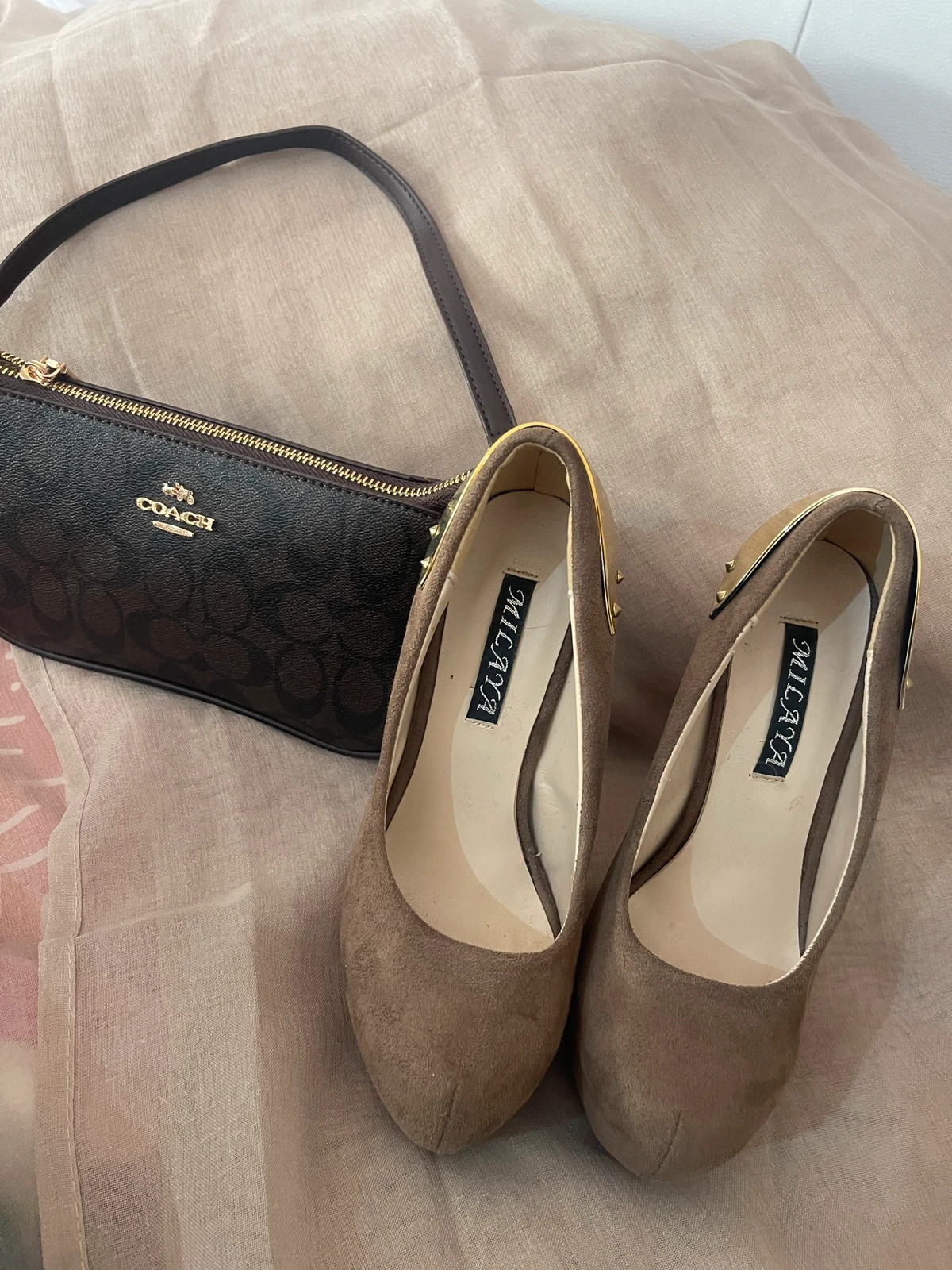 Tacón marrón y dorado 15cm talla 36 – Milaya – taille 36 2
