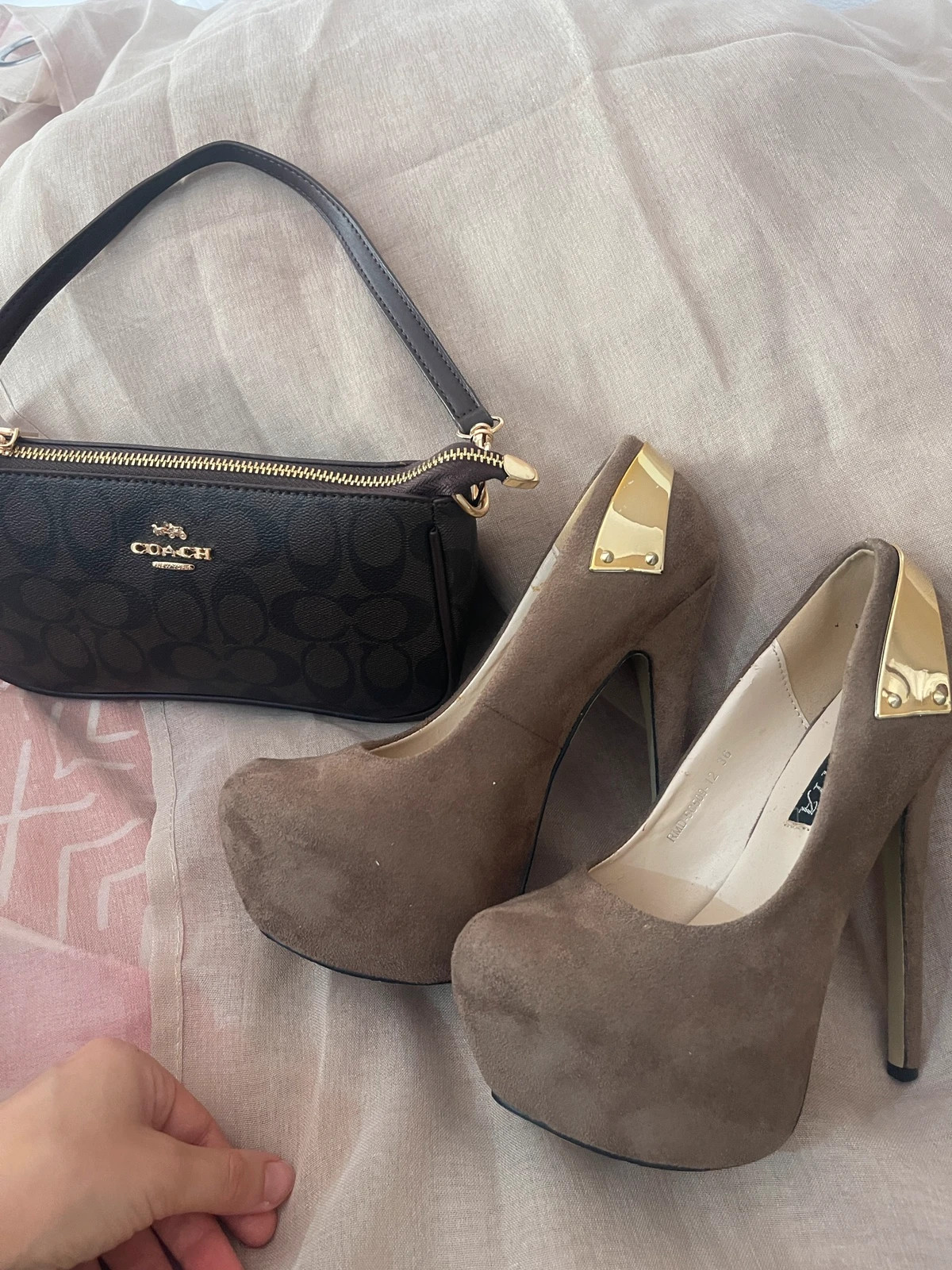 Tacón marrón y dorado 15cm talla 36 – Milaya – taille 36 3