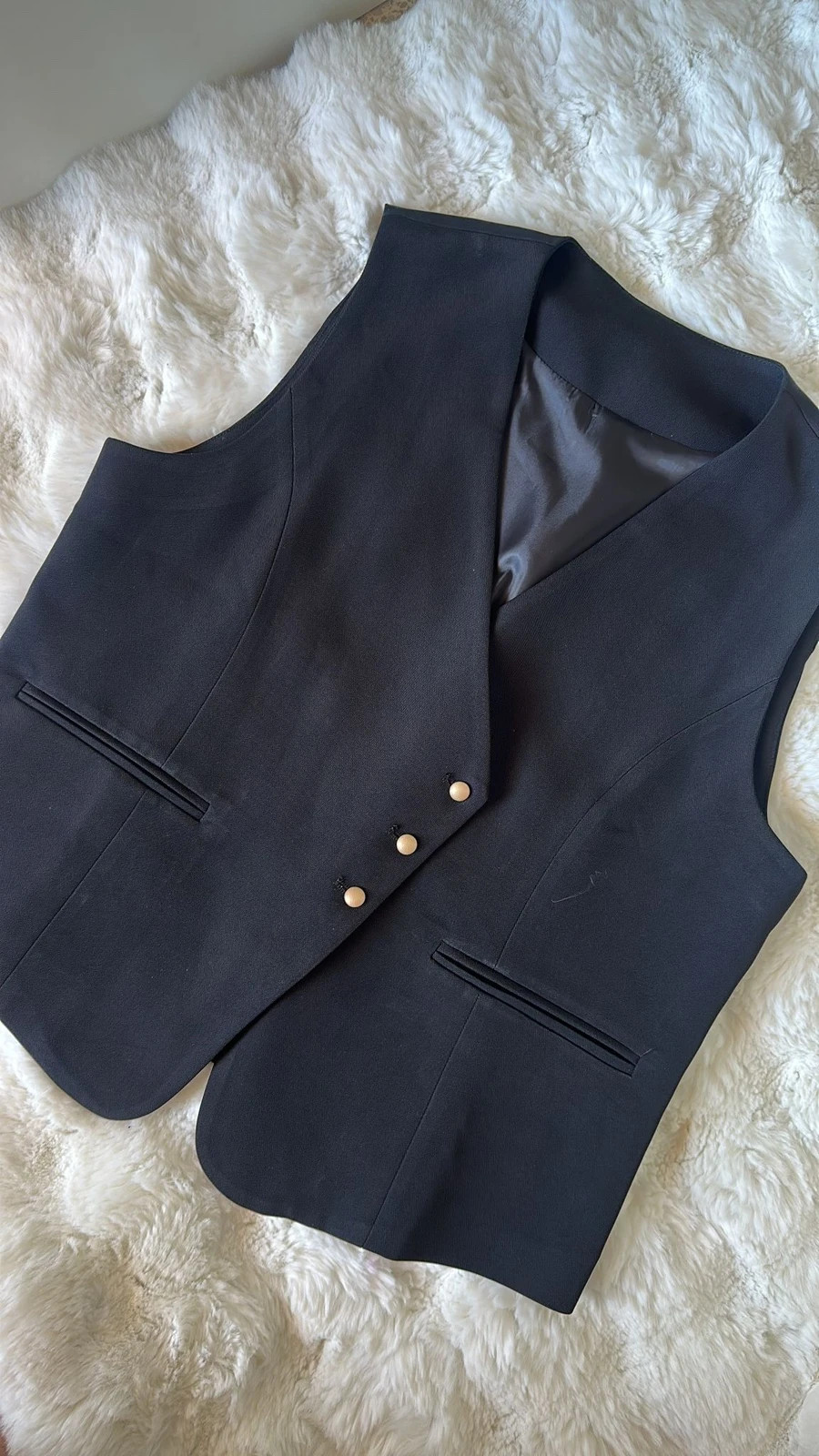 Chaleco traje color negro muy elegante talla L – taille L / 40 / 12 3