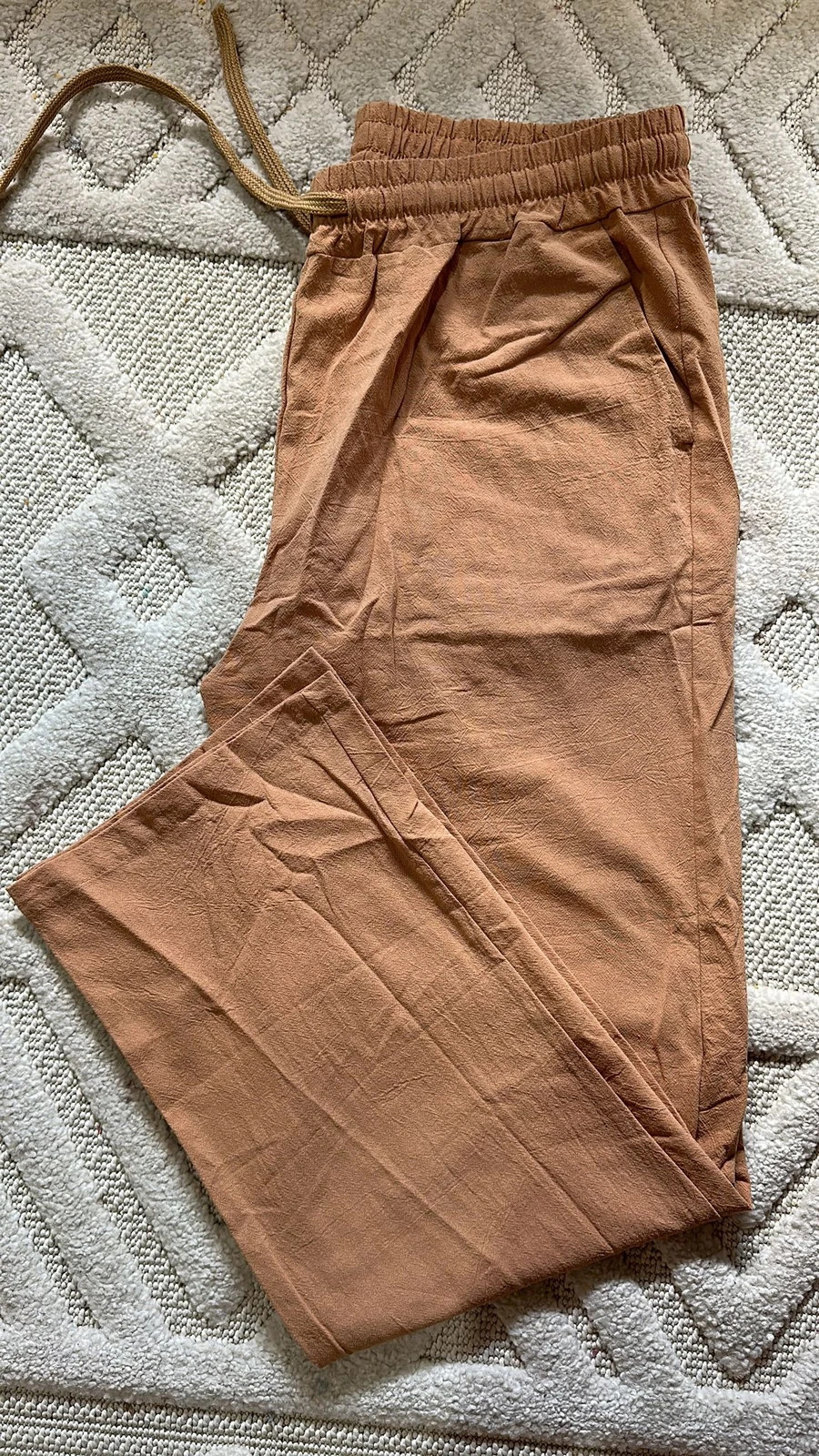 Pantalón de lino unisex talla L en marrón nuevo a estrenar – taille L / 40 / 12 2