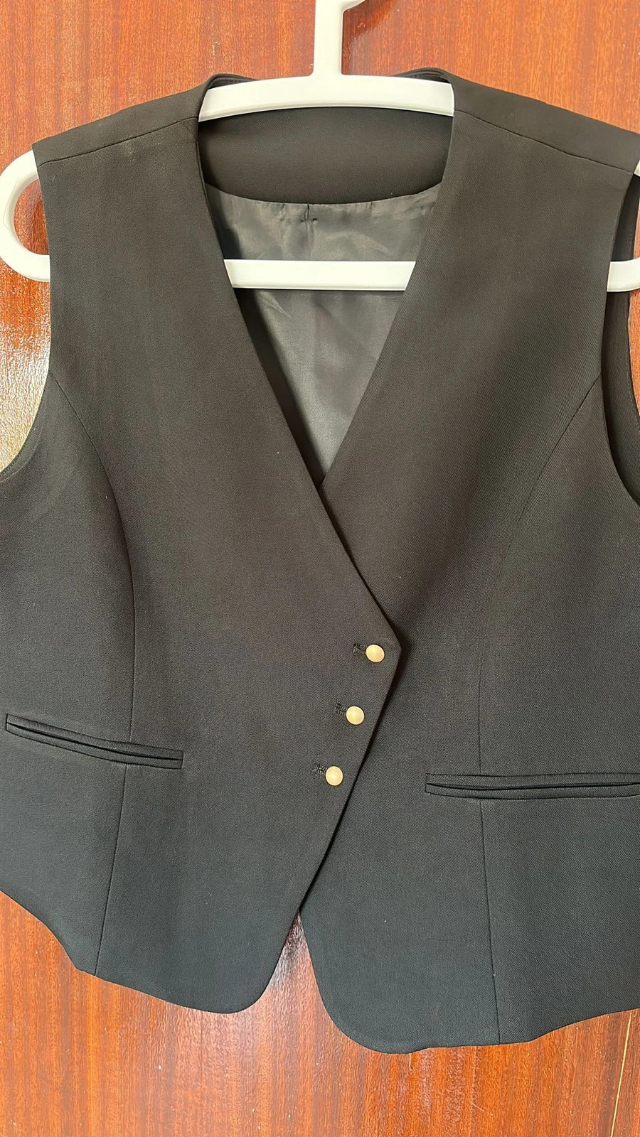 Chaleco traje color negro muy elegante talla L – taille L / 40 / 12 4