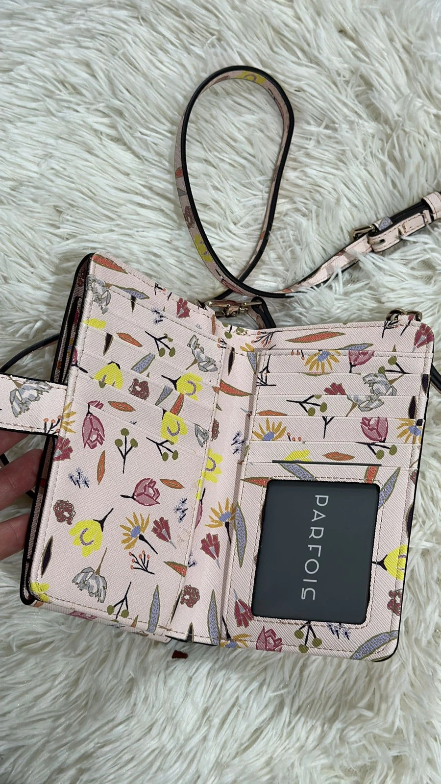 Bandolera rosa con estampado de colores nuevo 3