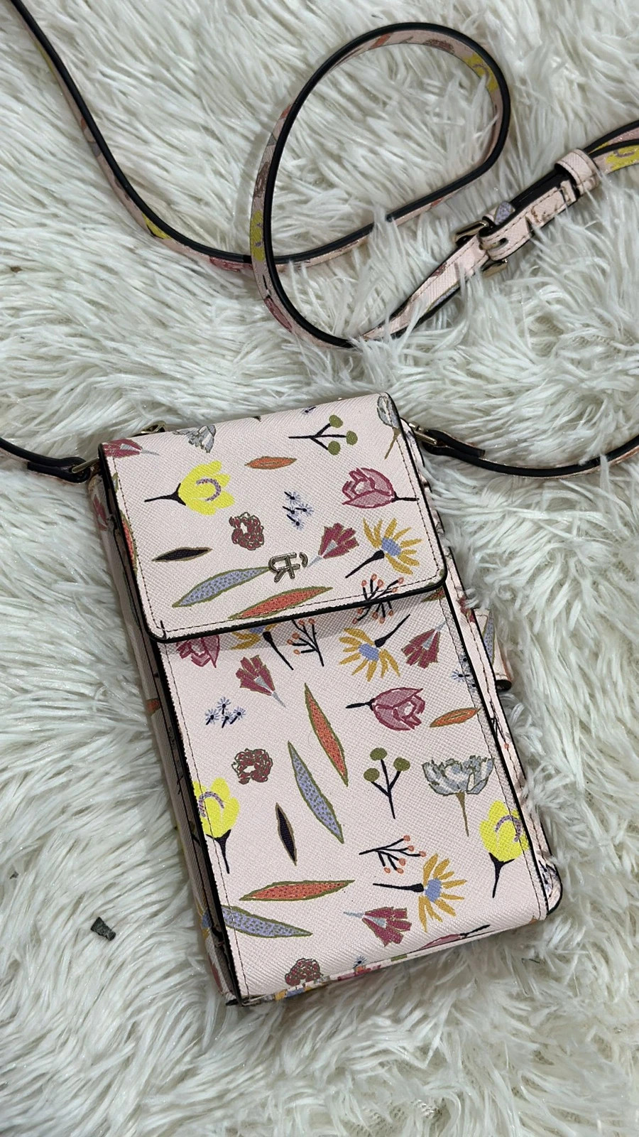 Bandolera rosa con estampado de colores nuevo 2
