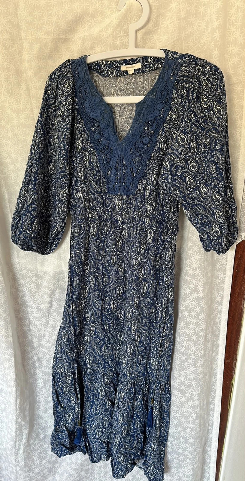 Vestido largo de color azul talla XS Springfield – Springfield – taille XS / 34 / 6 4