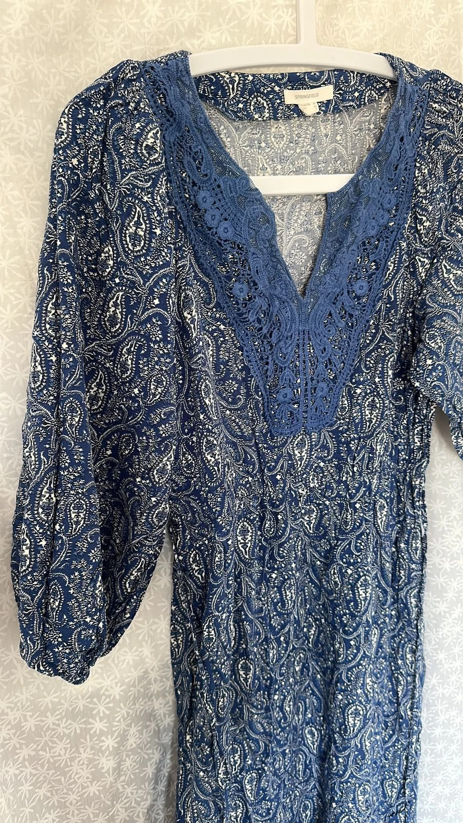 Vestido largo de color azul talla XS Springfield – Springfield – taille XS / 34 / 6 3