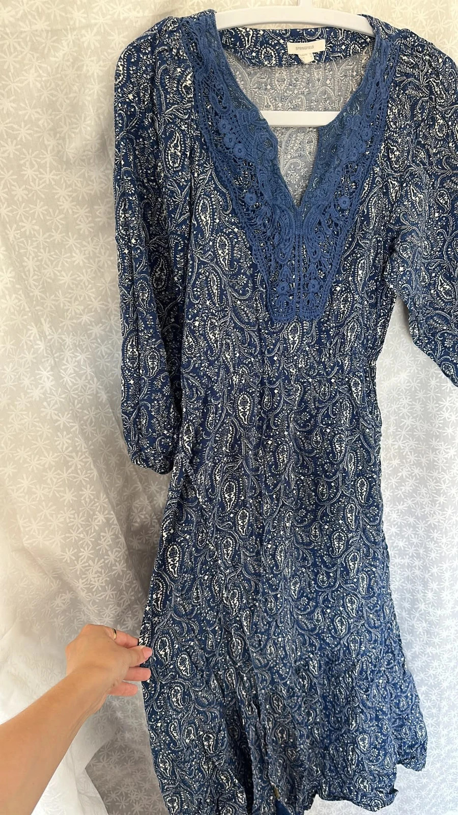 Vestido largo de color azul talla XS Springfield – Springfield – taille XS / 34 / 6 5