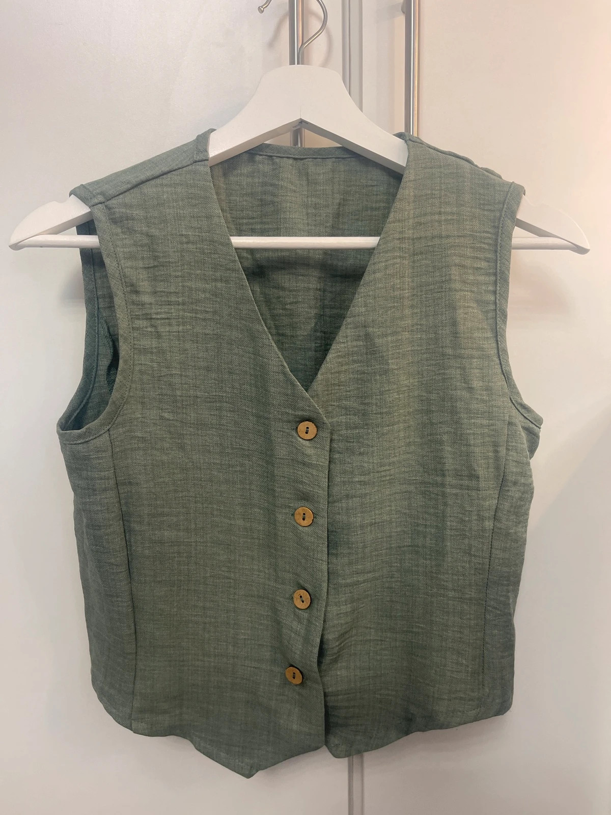 Chaleco color verde mujer – taille S / 36 / 8 2
