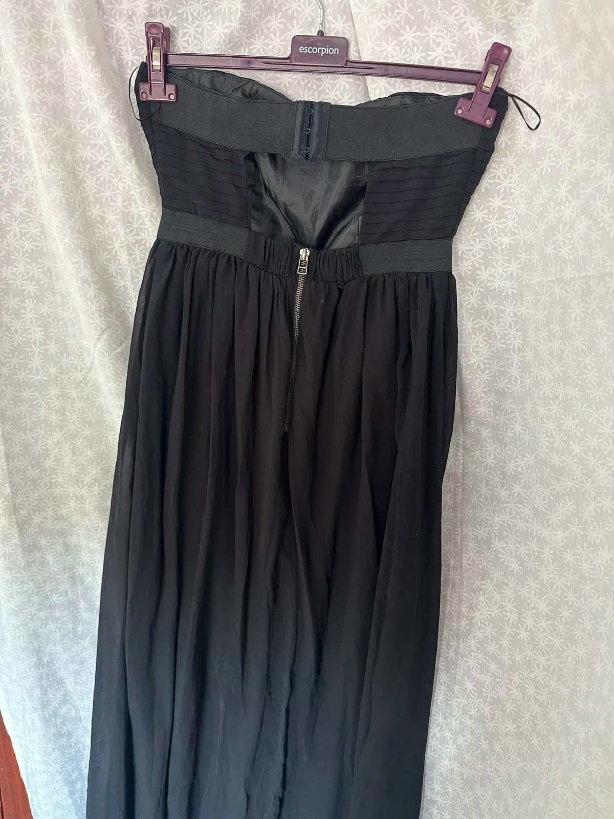 Vestido negro largo sin manga de fiesta – taille S / 36 / 8 4