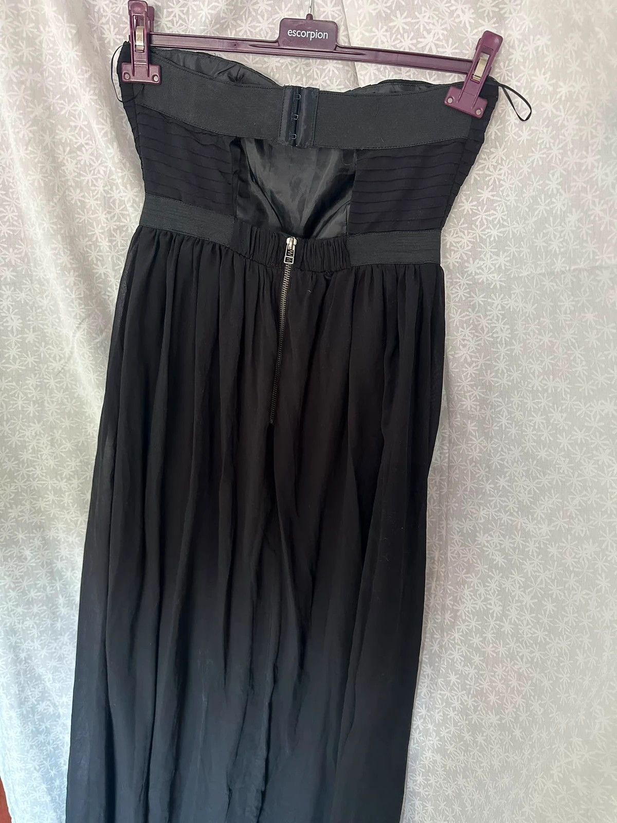 Vestido negro largo sin manga de fiesta – taille S / 36 / 8 3