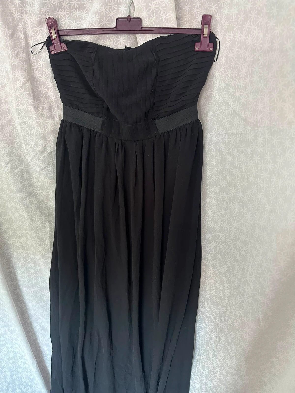 Vestido negro largo sin manga de fiesta – taille S / 36 / 8 5