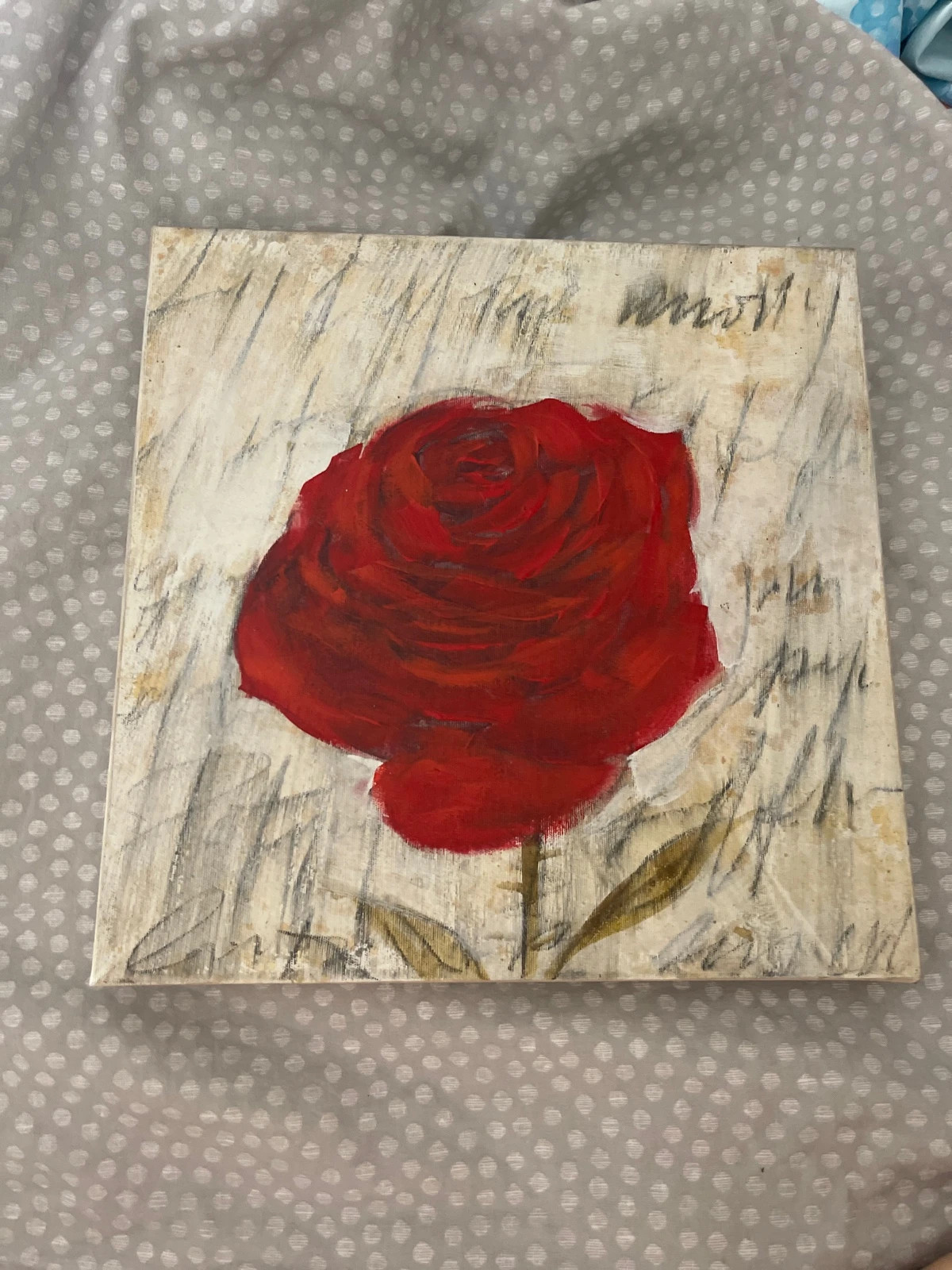 Cuadro decorativo rosa roja – Art 2