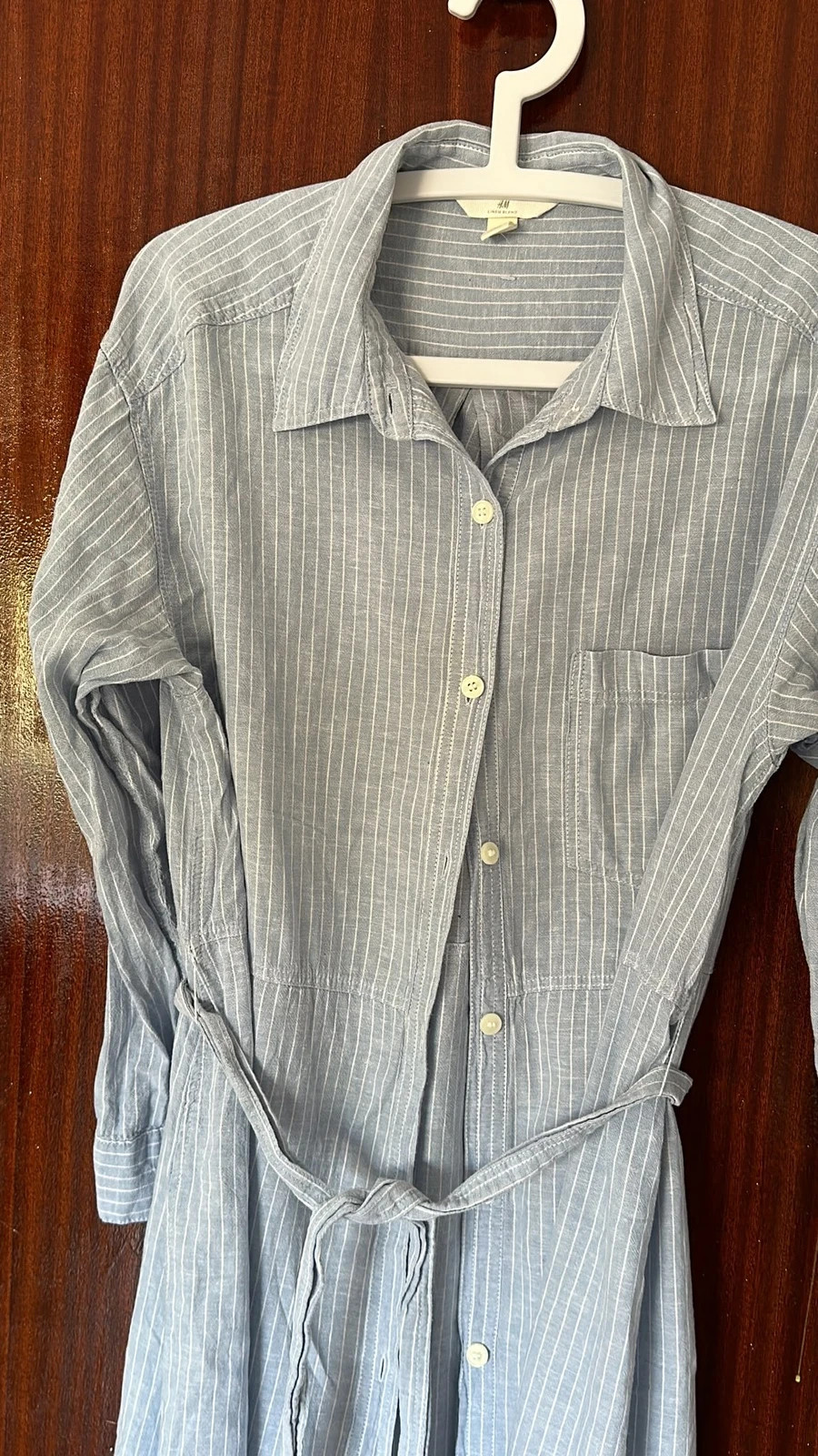 Vestido Lino color azul talla M H&M – H&M – taille M / 38 / 10 4