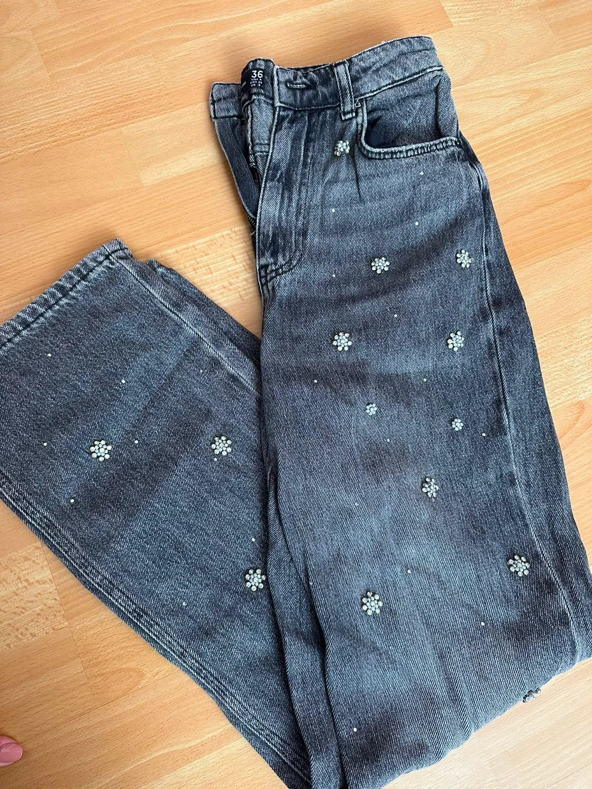 Pantalón ancho tejano – Stradivarius – taille S / 36 / 8 3