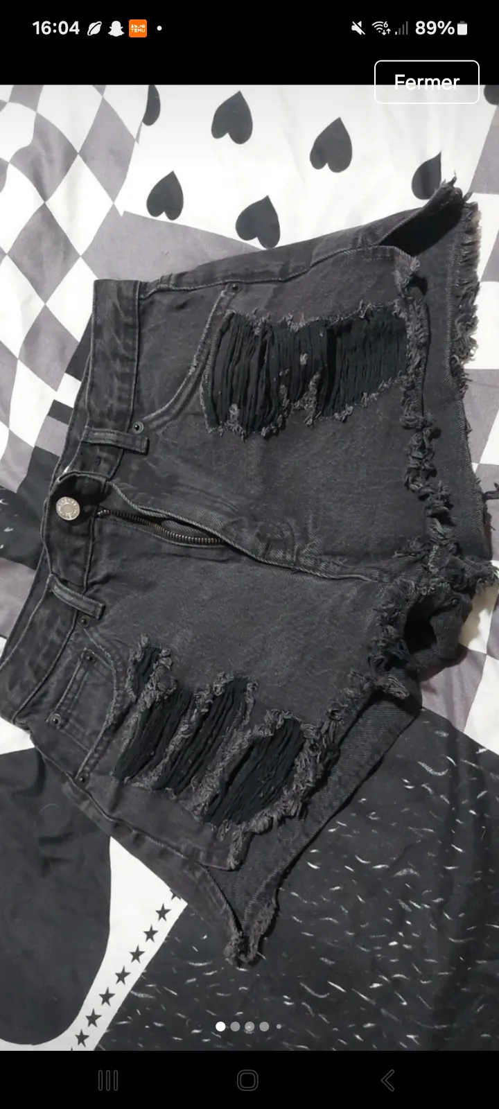 Jean gris déchiré effet vintage 4