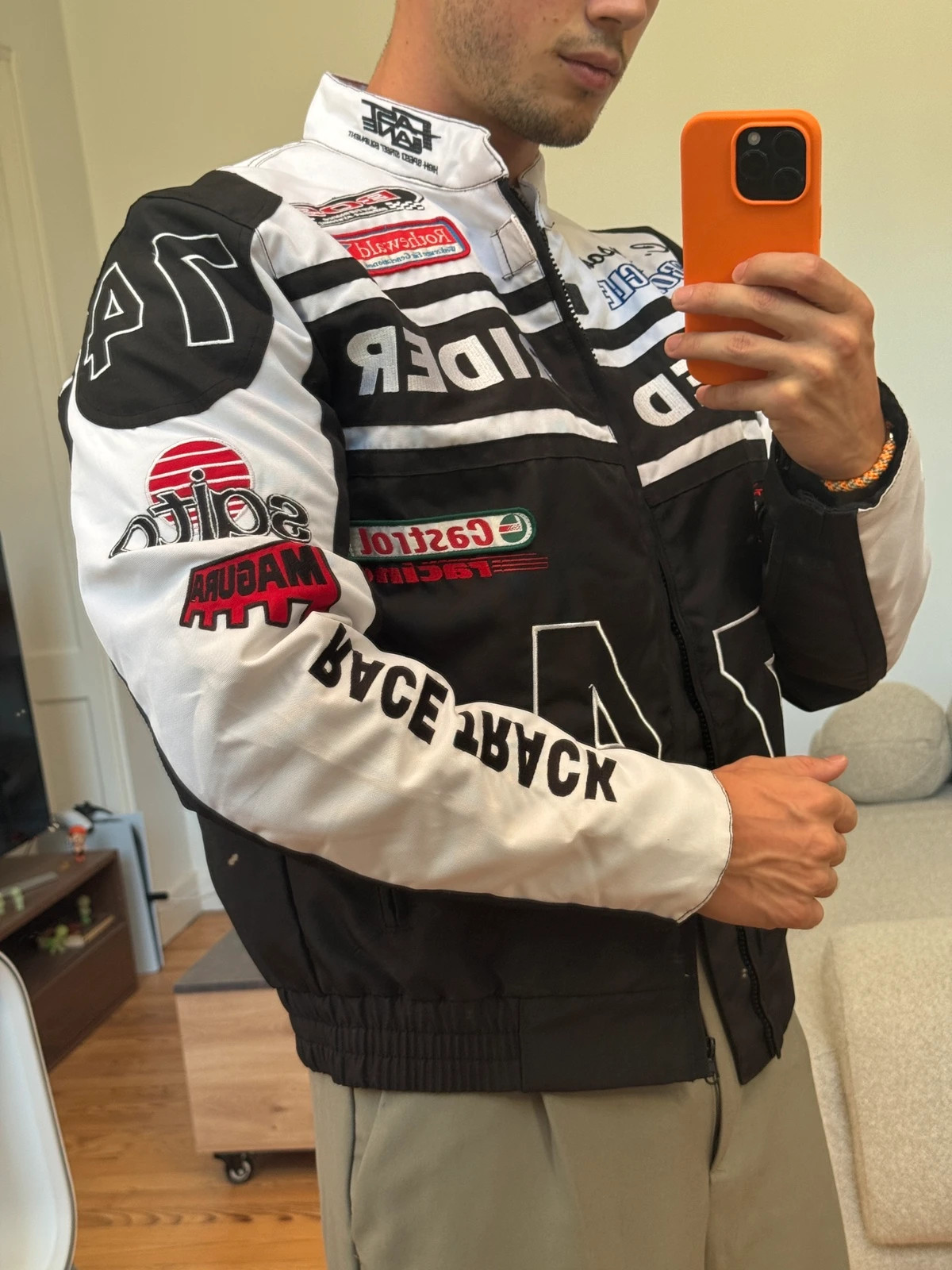 Fast Lane Veste Racing Vintage Noir/Blanc Taille M – FAST LANE – taille M 4