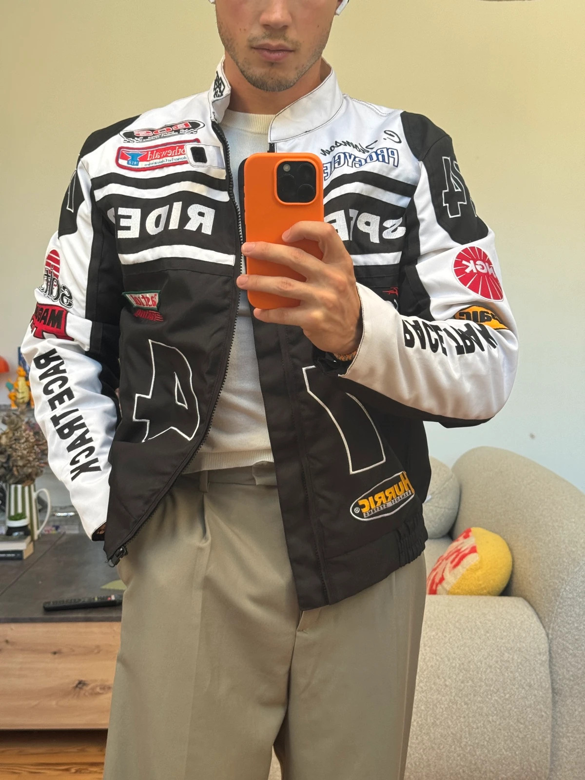 Fast Lane Veste Racing Vintage Noir/Blanc Taille M – FAST LANE – taille M 2
