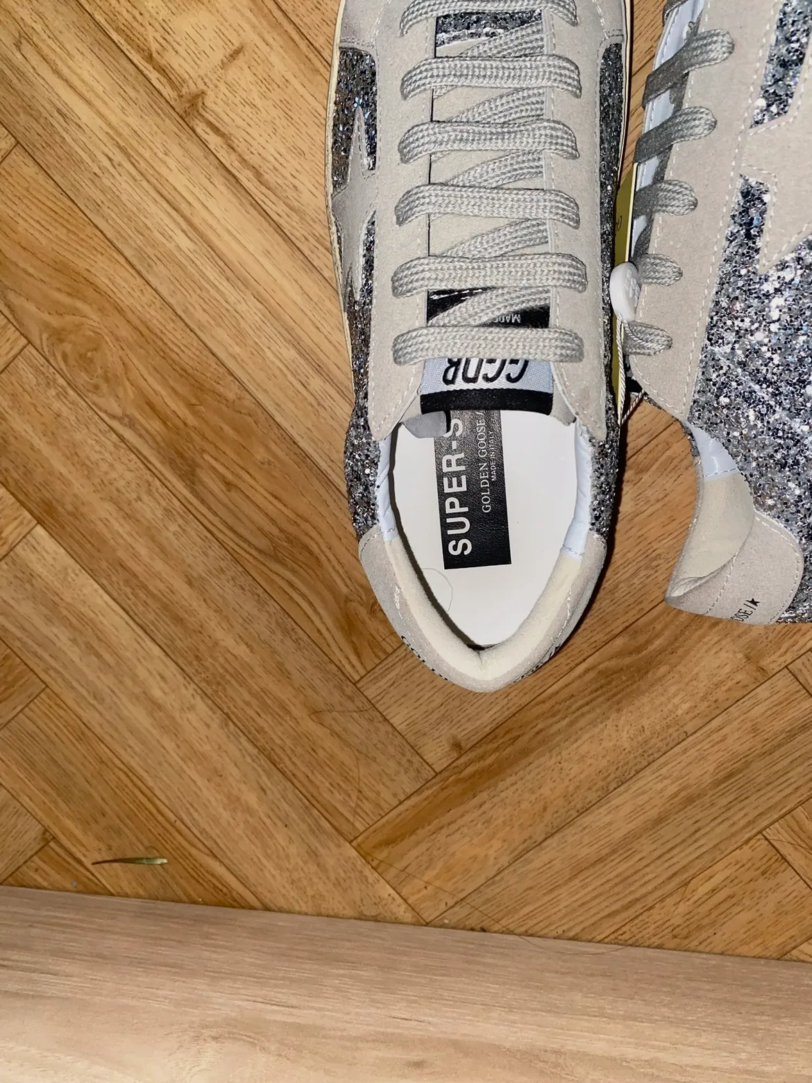 Baskets Golden Goose Super-Star pailletées argentées – Golden Goose – taille EU 39 6