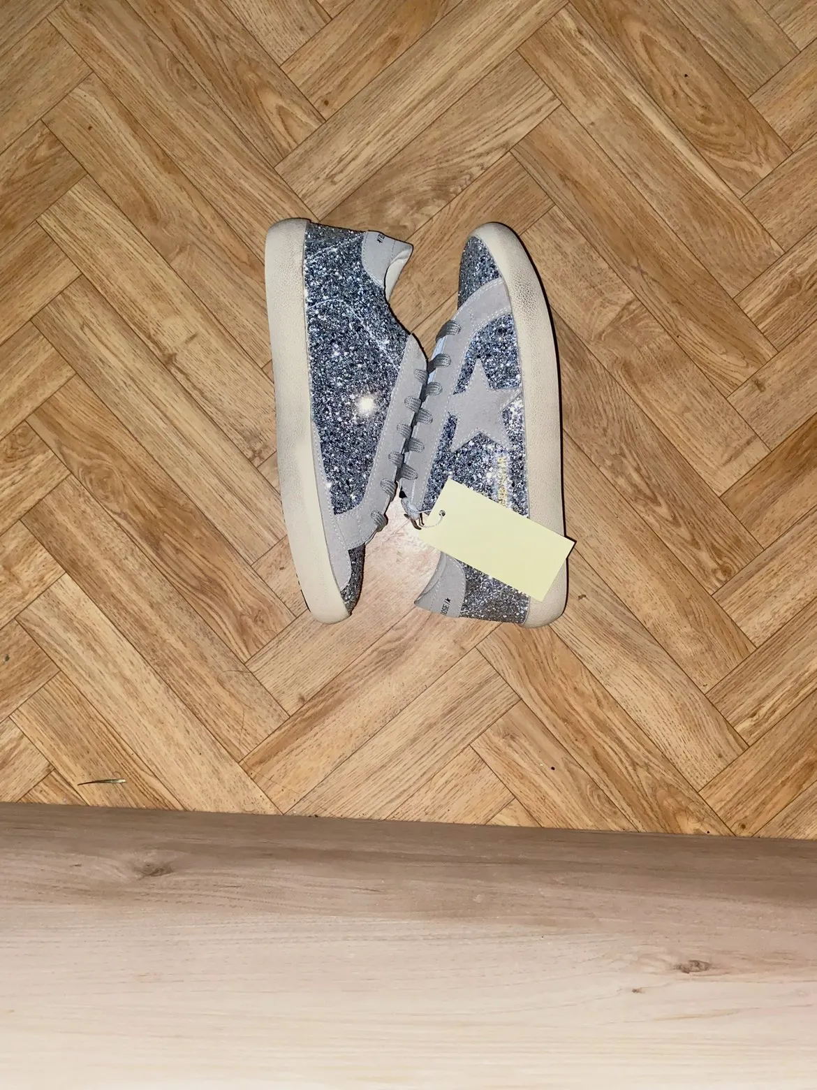 Baskets Golden Goose Super-Star pailletées argentées – Golden Goose – taille EU 39 3