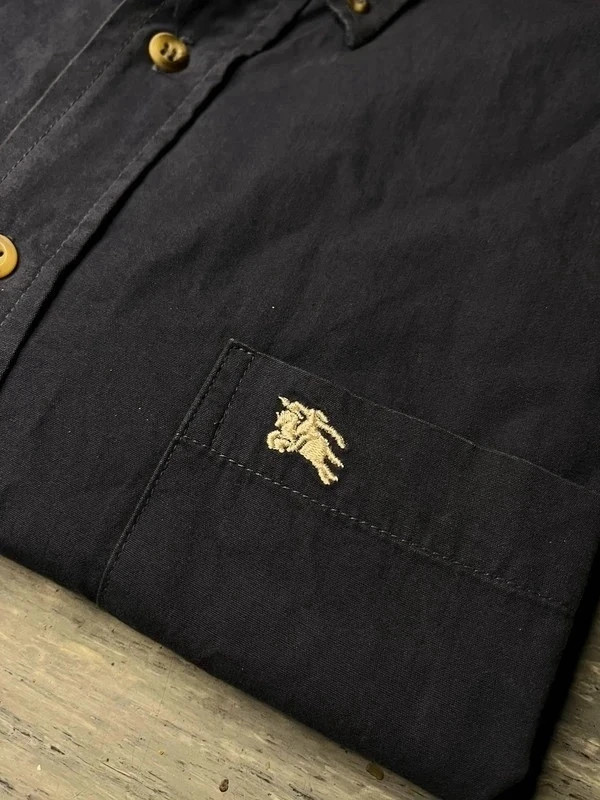 Chemise Burberry vintage bleu marine - col 17½ - XL – Burberry – taille XL 2