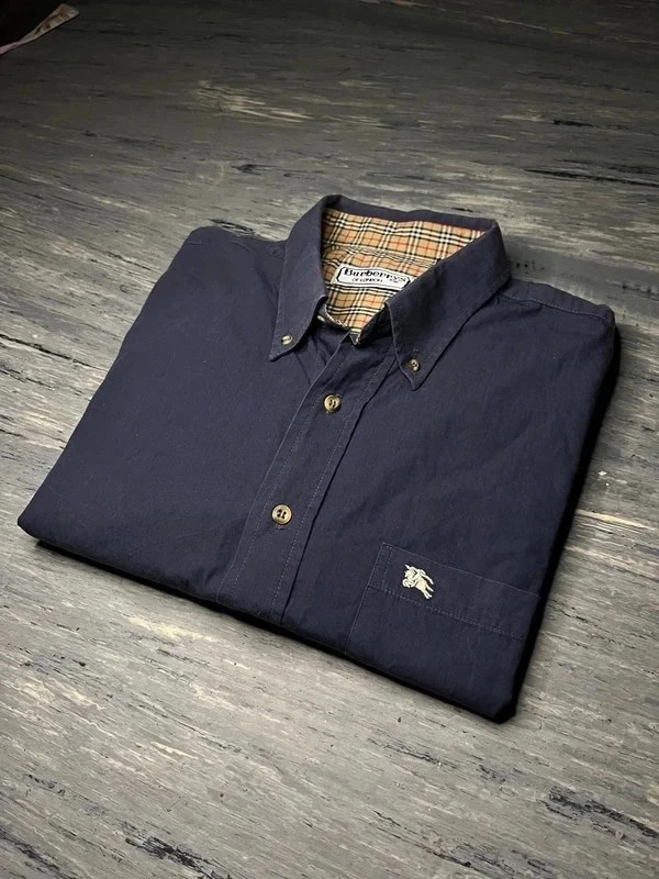 Chemise Burberry vintage bleu marine - col 17½ - XL