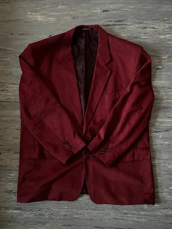 Grizzi Paris Blazer veste costume vintage - Bordeaux - taille XL