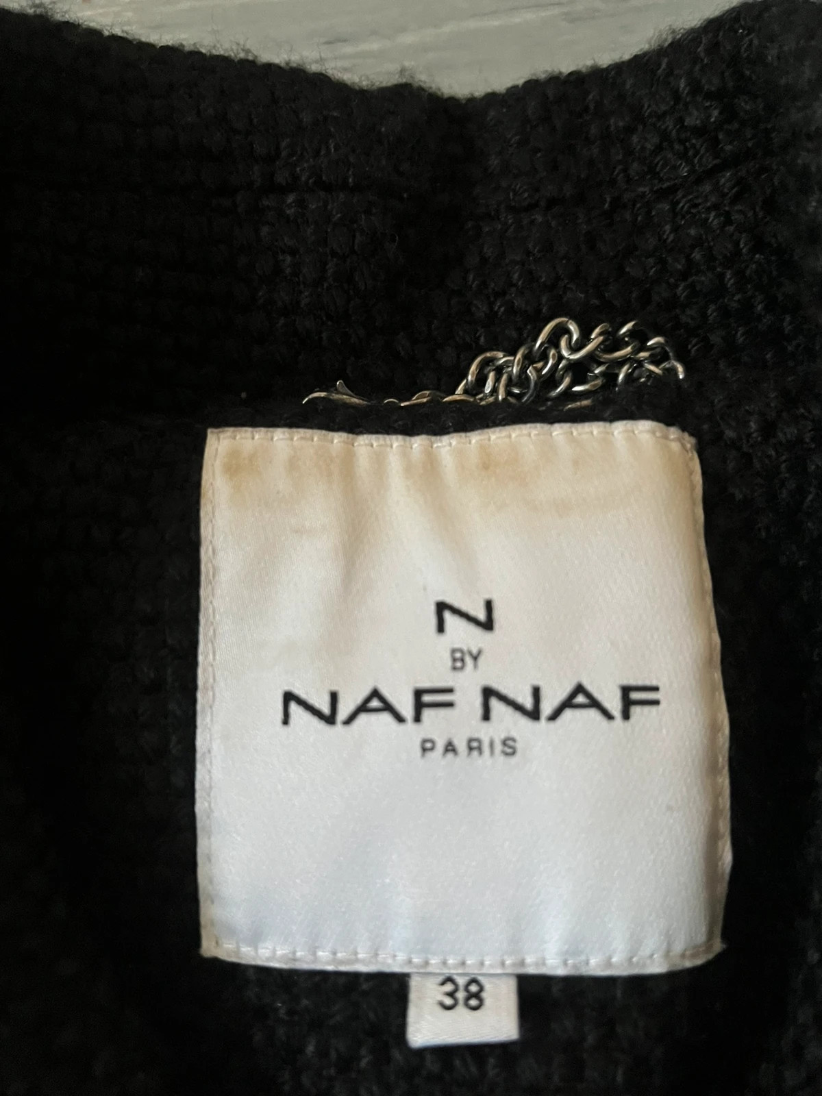 Naf Naf Veste perfecto tweed noir - Noir - taille 38 M – Naf Naf – taille M / 38 / 10 3