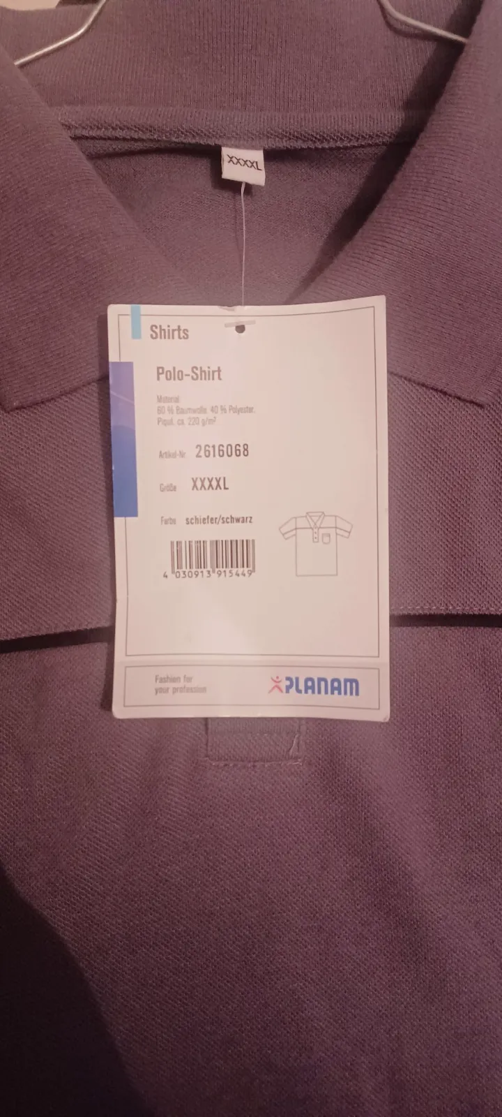 Polo Homme PLANAM gris Taille 4XL  – PLANAM – taille 4XL 4
