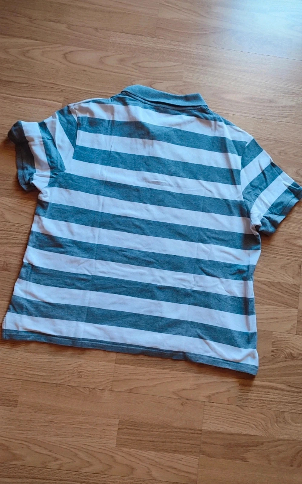 Polo de rayas gris y blanco hombre talla XXL – C&A – taille XXL 4