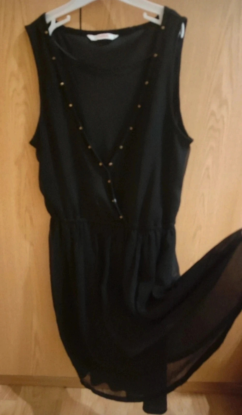 Vestido negro Lefties talla S | Elegante | Detalles dorados – Lefties – taille S / 36 / 8 4