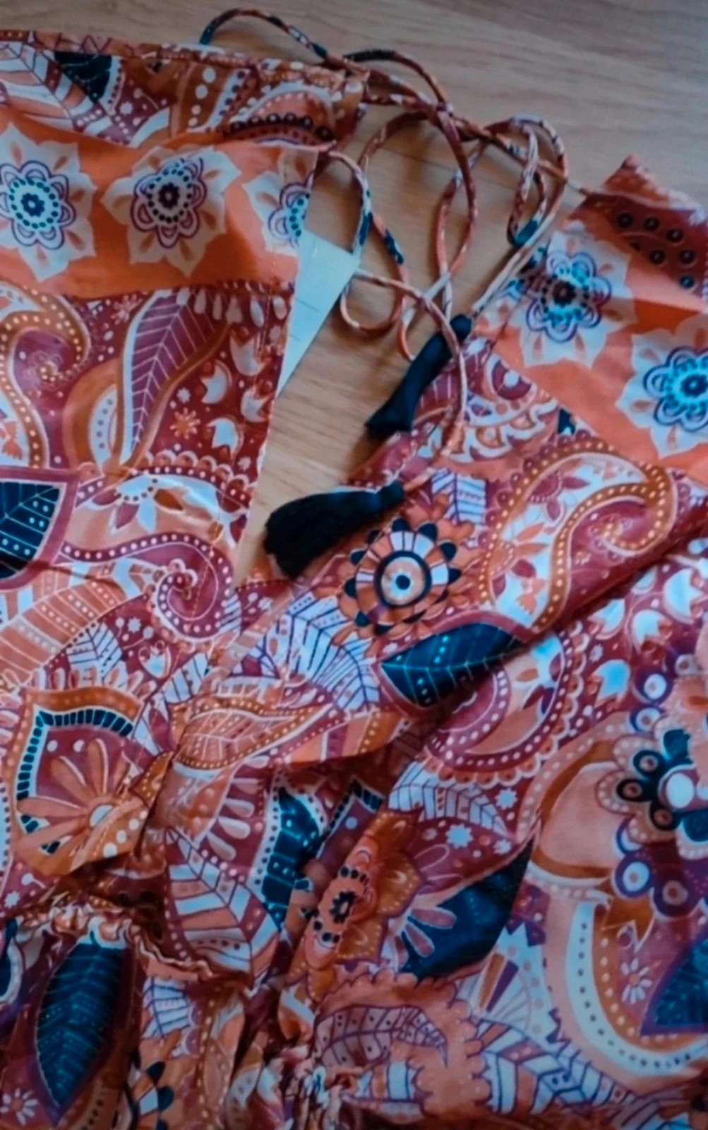 Vestido boho estampado talla única | Ajustable con cinturón – marca local – taille Taille unique 2