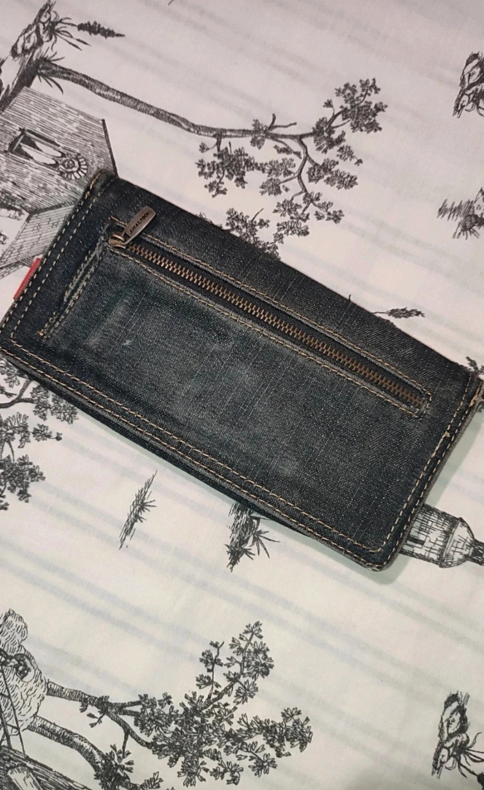 Monedero/Cartera negra con efecto vaquero | Amplio, práctico y elegante – marca local 3