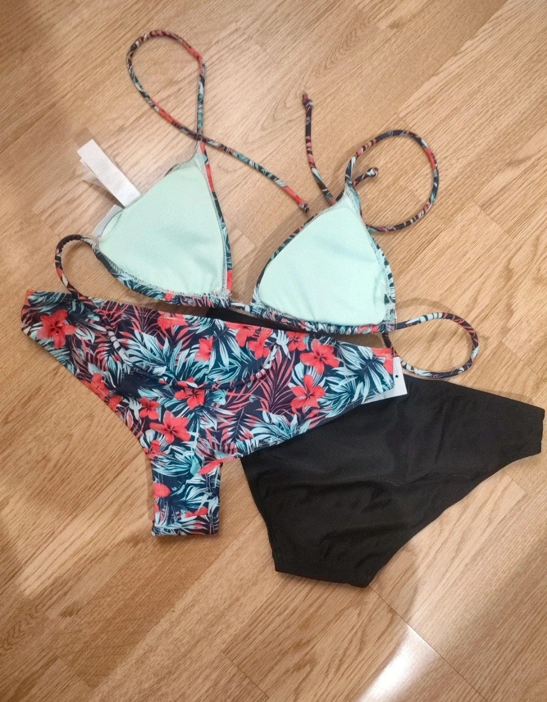 Bikini floral + braga negra Lidl T.38 | Muy favorecedor | Nuevo con etiqueta – Lidl – taille M / 38 / 10 3